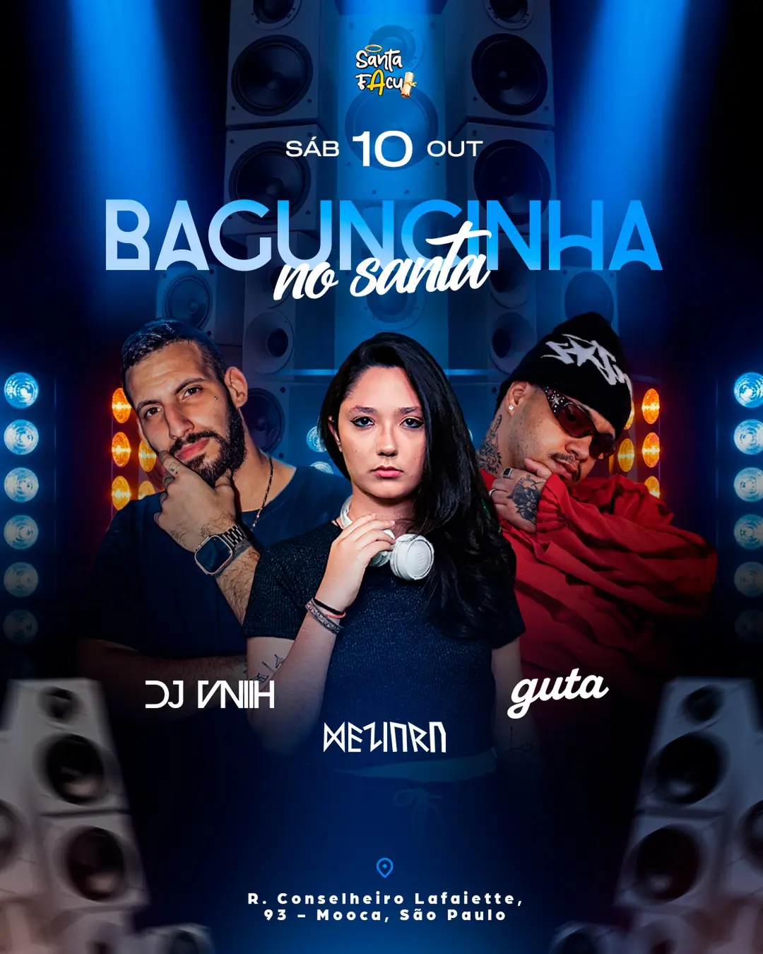 Flyer de VniiH Original, DJ Meziara e O Guta