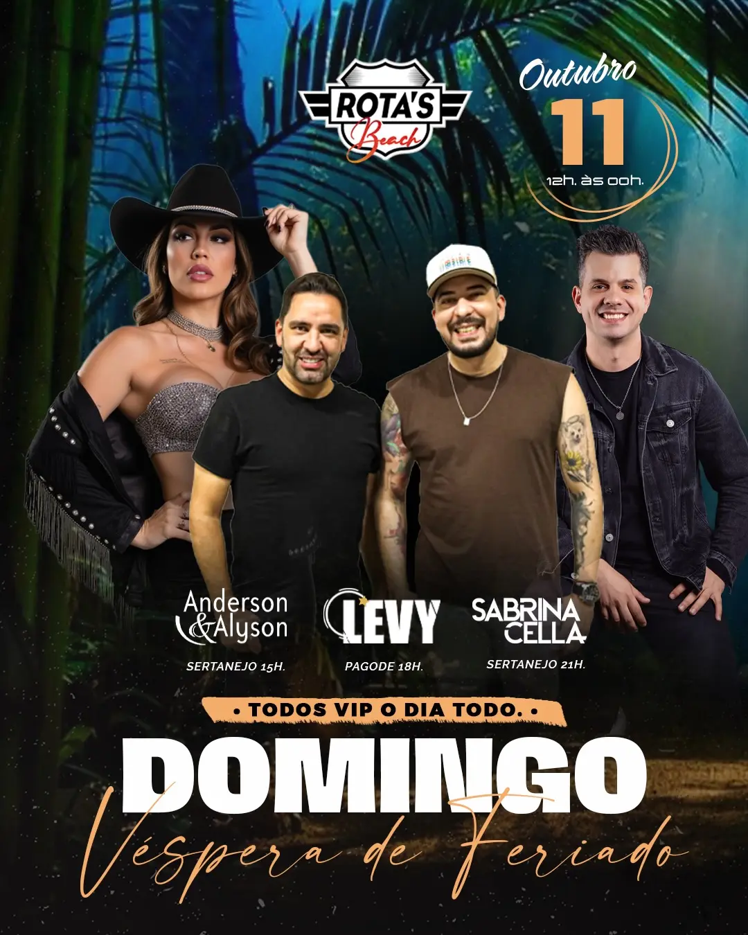 Flyer de Anderson & Alyson, Levy e Sabrina Cella