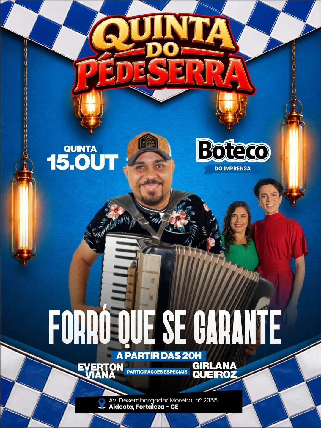 Flyer de Everton Viana, Girl Ana Queiroz e mais 1 artista