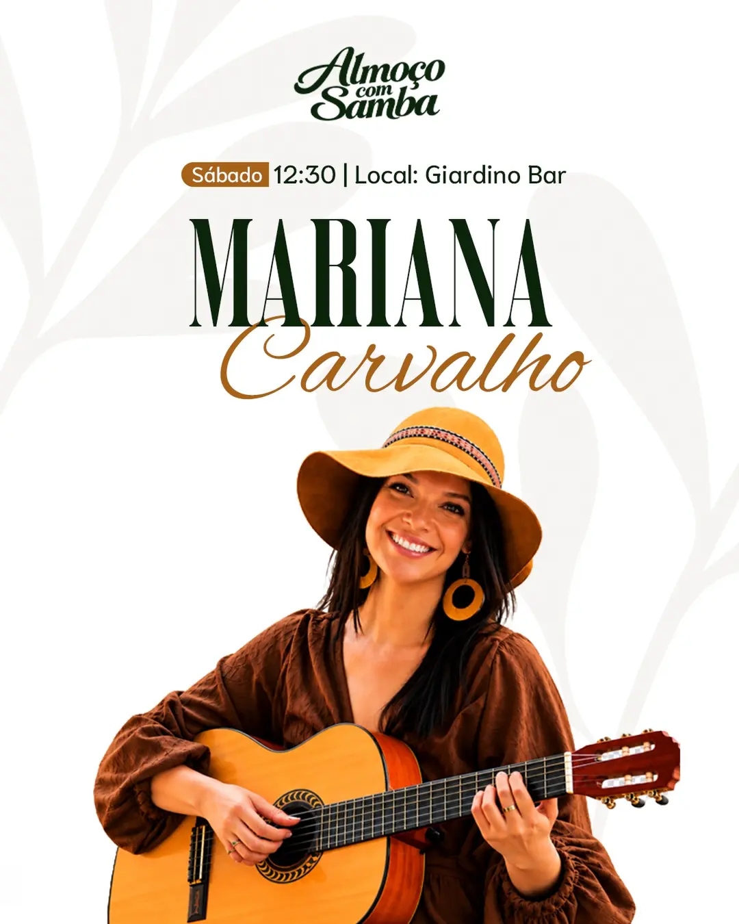 Flyer de Mariana Carvalho