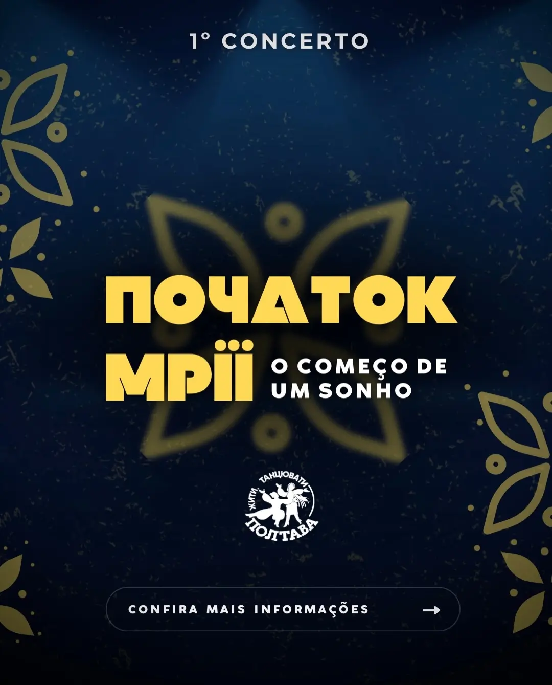 Flyer de Grupo Folclórico Ucraniano Poltava e Escola Poltava e Capela de Banduristas Fialka