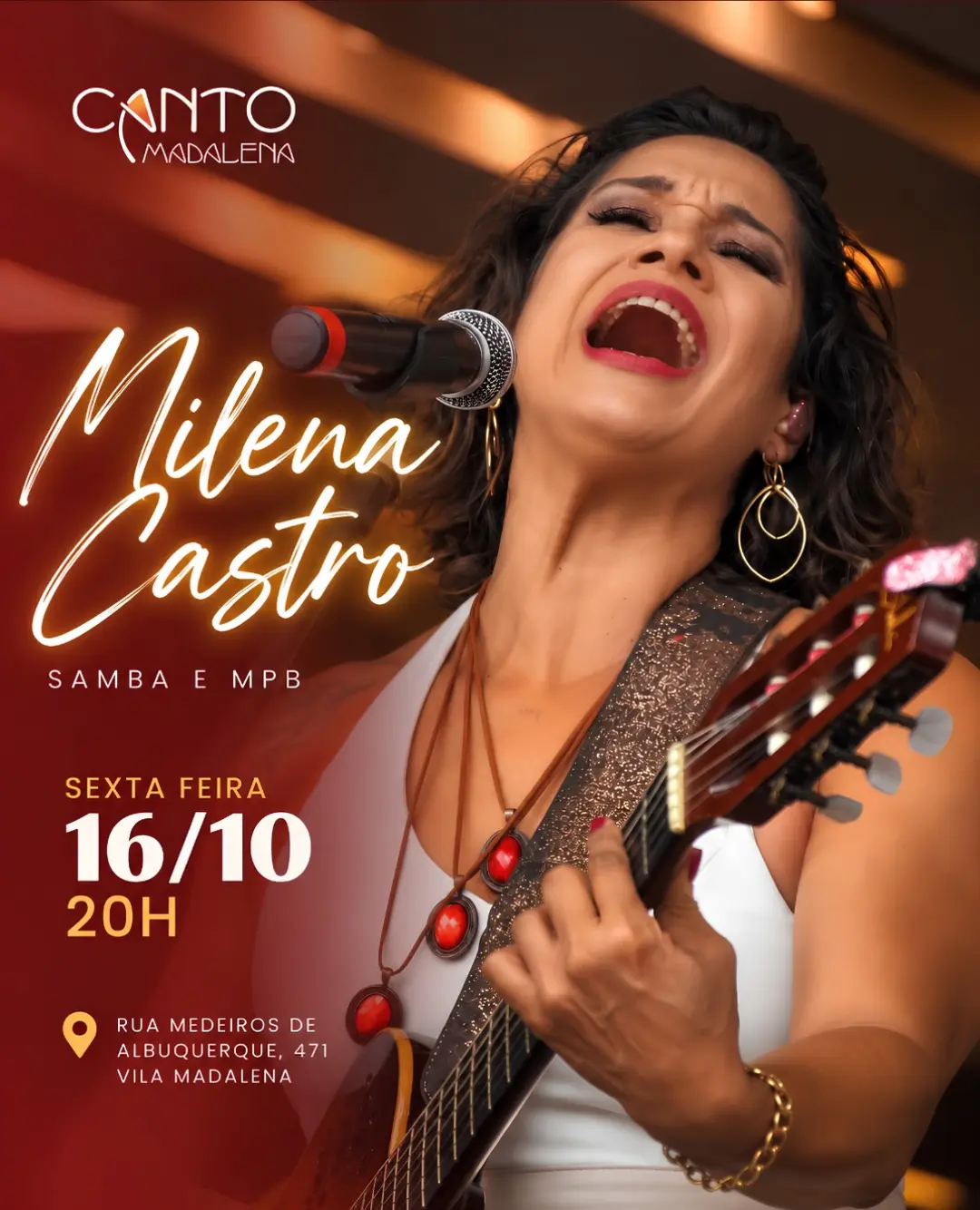Flyer de Milena Castro