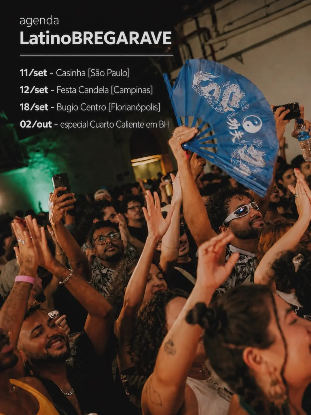 Flyer de Latino Bregarave, Pedro Mac Dovell e mais 5 artistas