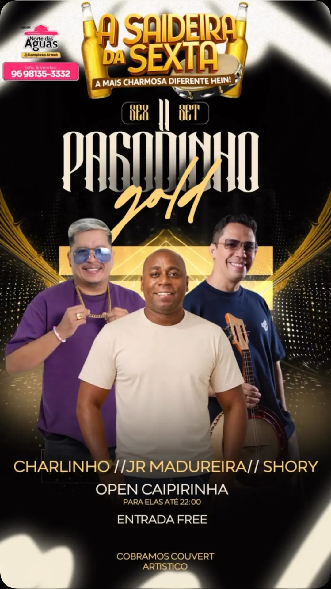 Flyer de Cantor Shory Oficial e mais 4 artistas