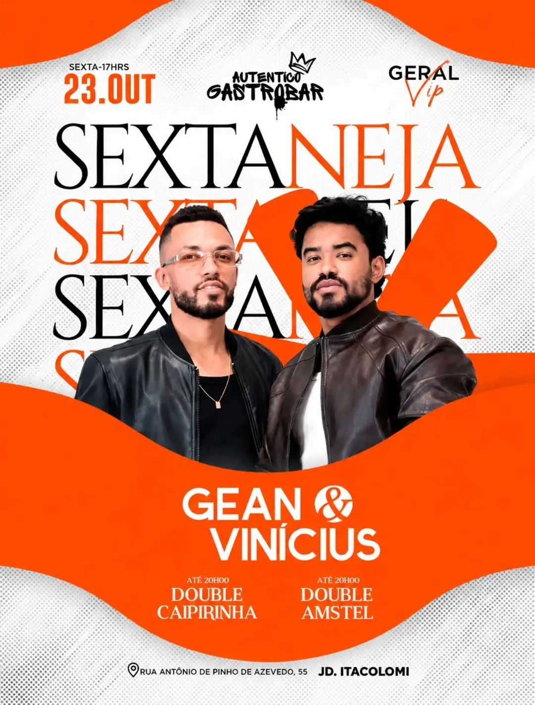 Flyer de Gean e Vinícius