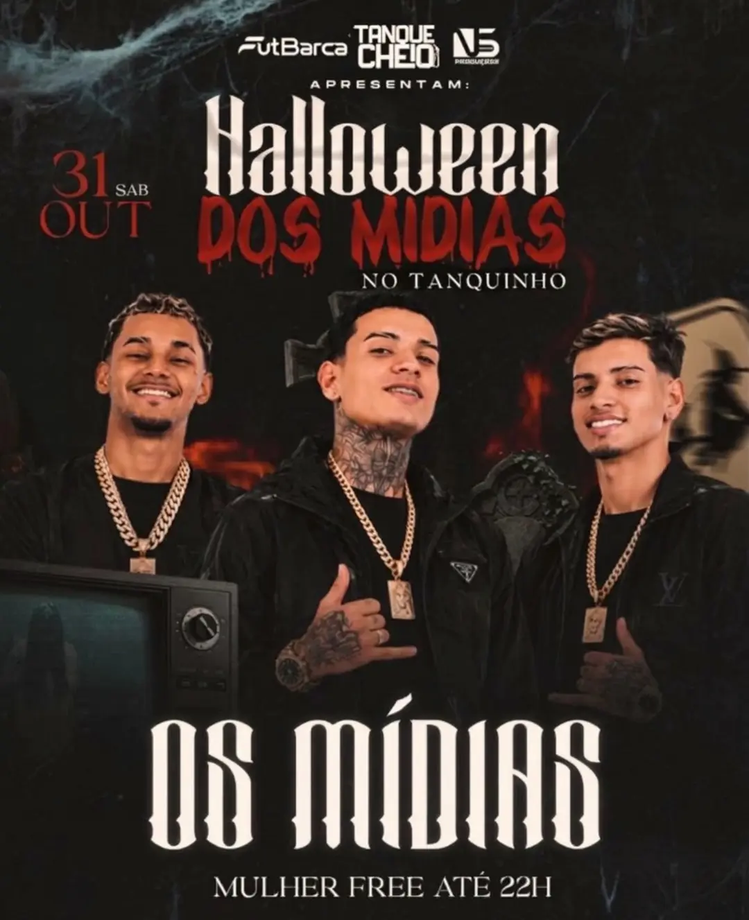 Flyer de Os Mídias