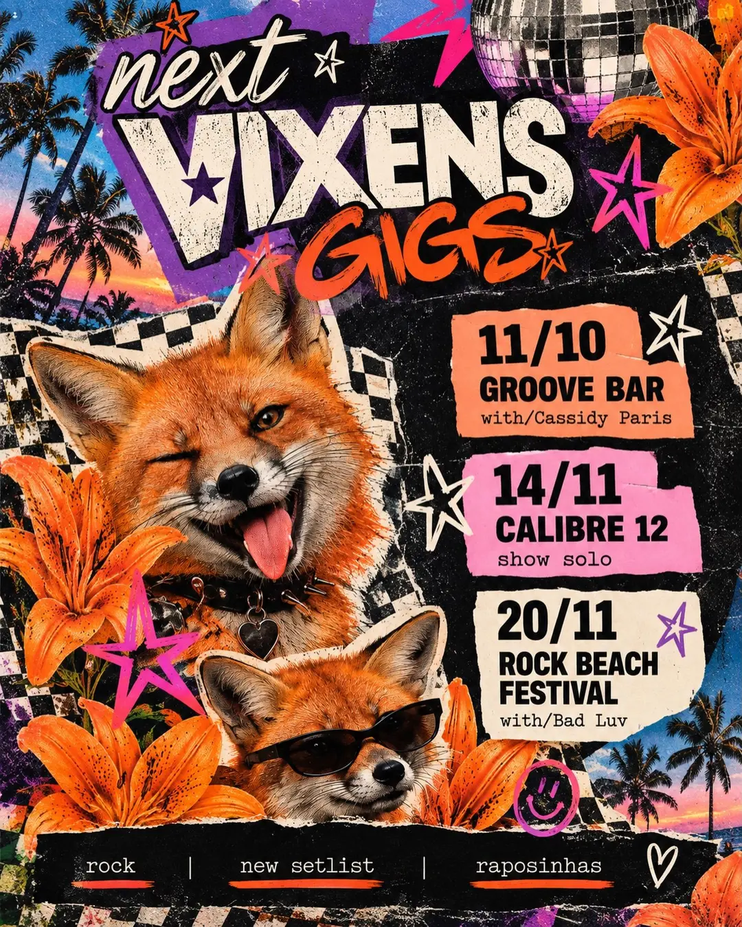 Flyer de The Vixens e Vixens