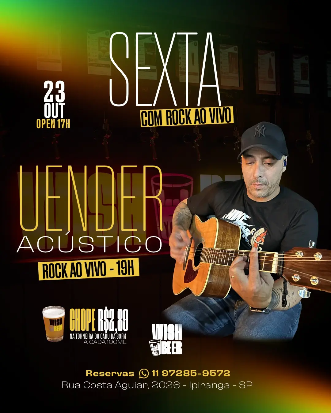 Flyer de Jender Acústico