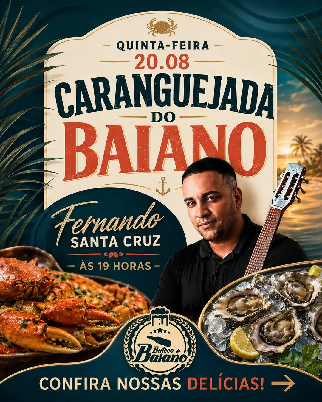 Flyer de Fernando Santa Cruz