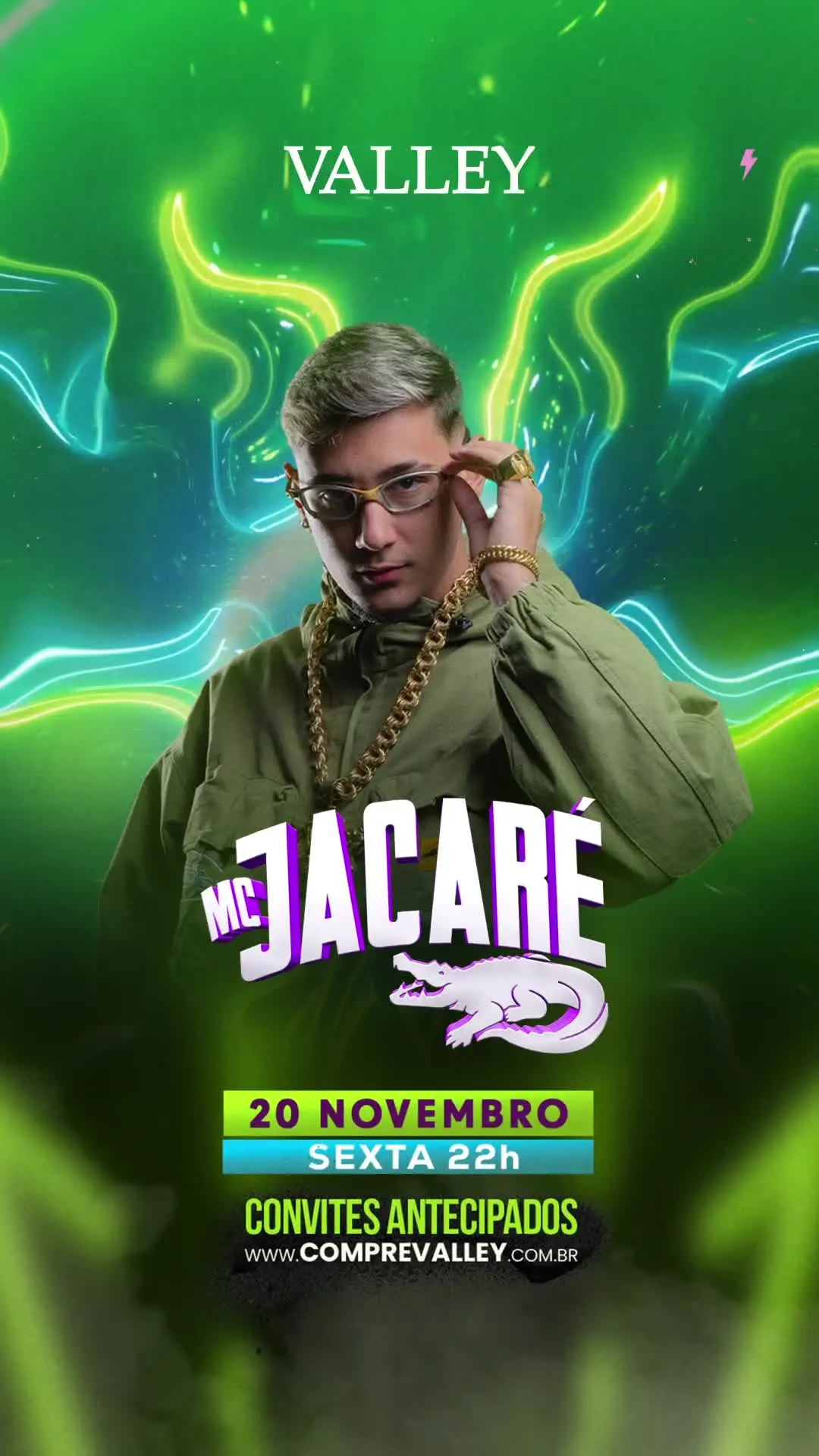 Flyer de MC Jacaré