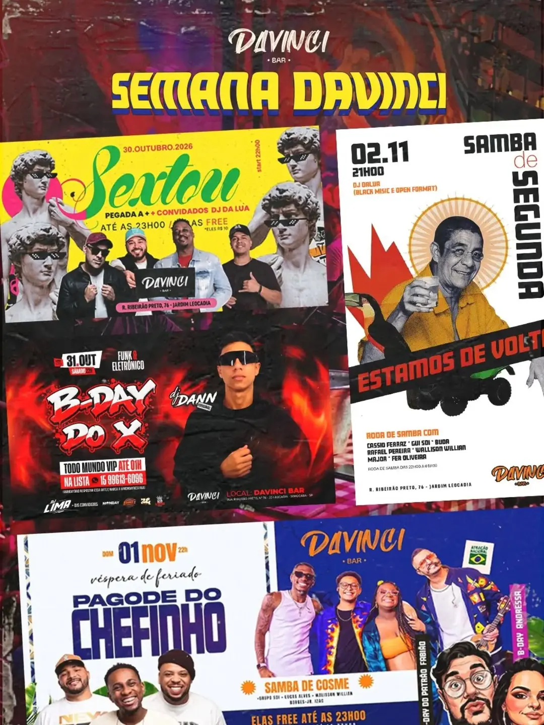 Flyer de Pagode do Chefinho e Samba de Cosme