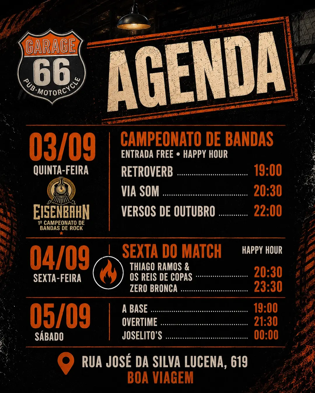 Flyer de Via Som, Retroverb e Versos de Outubro