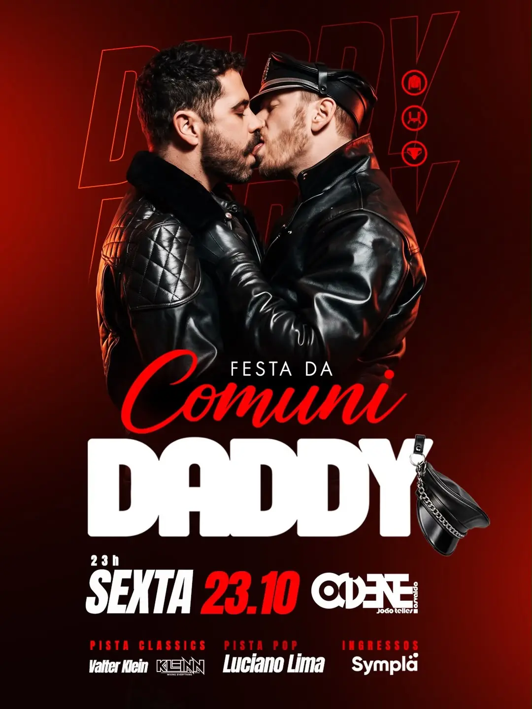 Flyer de DJ Luciano Lima e VJ Valter Klein