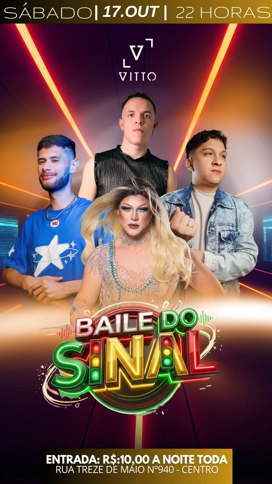 Flyer de Guilherme Mendes, Caio Cezar e Lumoz