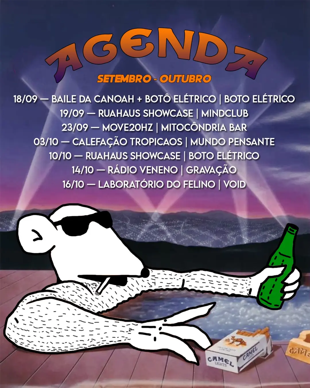 Flyer de Tattoo de Chiclete, Carol Malinowski e mais 3 artistas