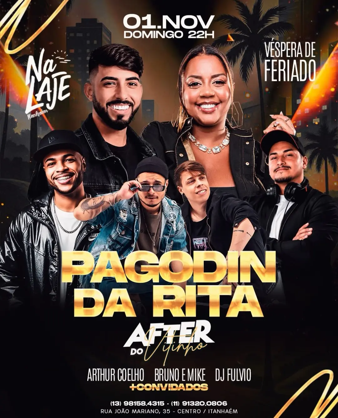 Flyer de Vitinho Manuel Rodrigues e mais 3 artistas