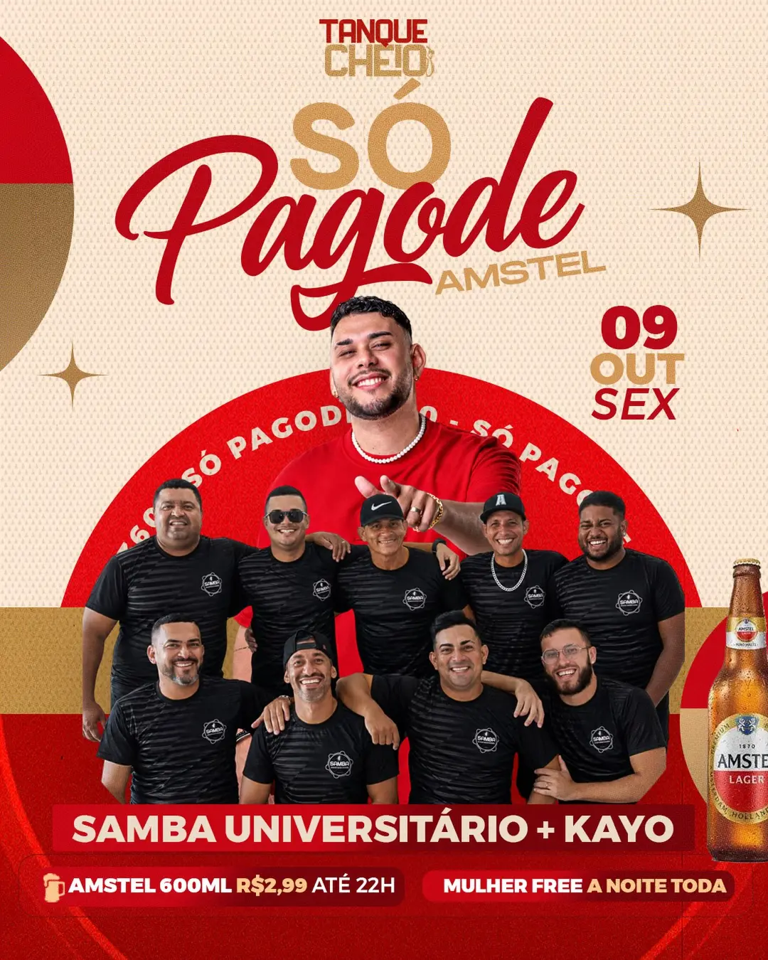 Flyer de Samba Universitário e Kayo