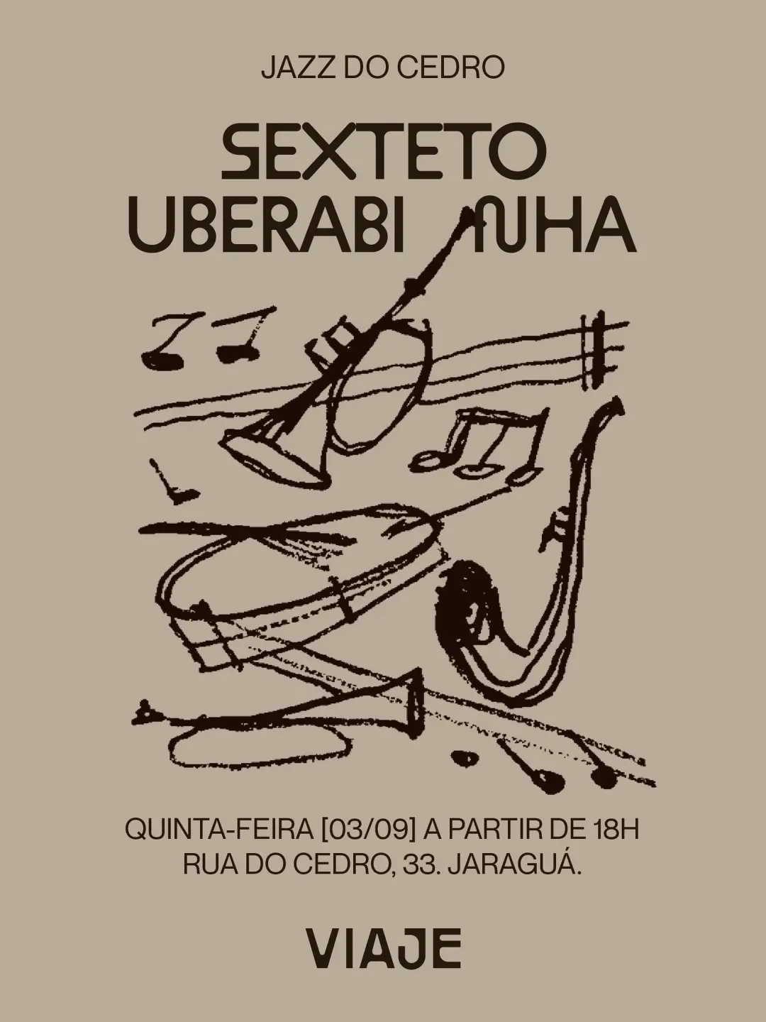 Flyer de Sexteto Uberabinha