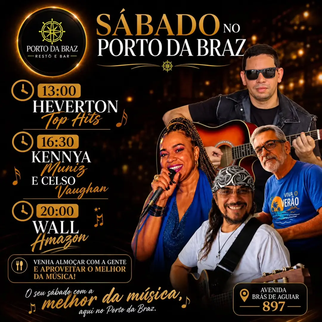 Flyer de Wall Amazon, Heverton e Kennya Muniz e Celso Vaughan