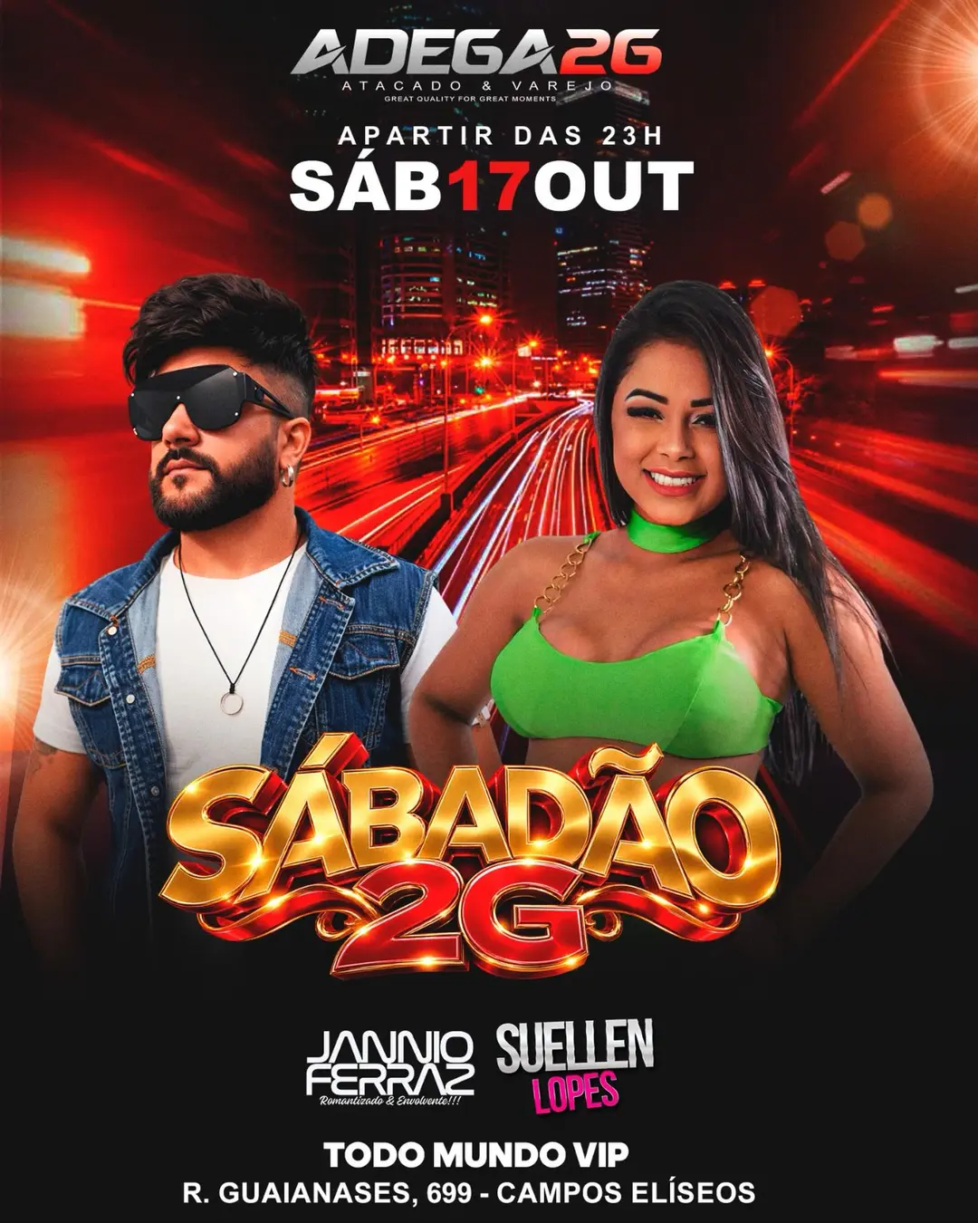Flyer de Jannio Ferraz Oficial e Suelle Lopes