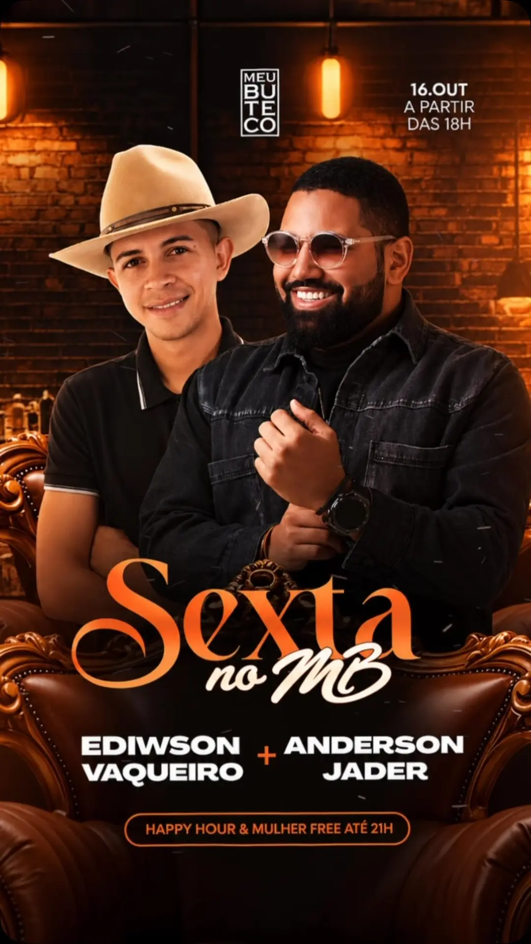 Flyer de Anderson Jader, Alencar, Samarony e Ediwson Vaqueiro