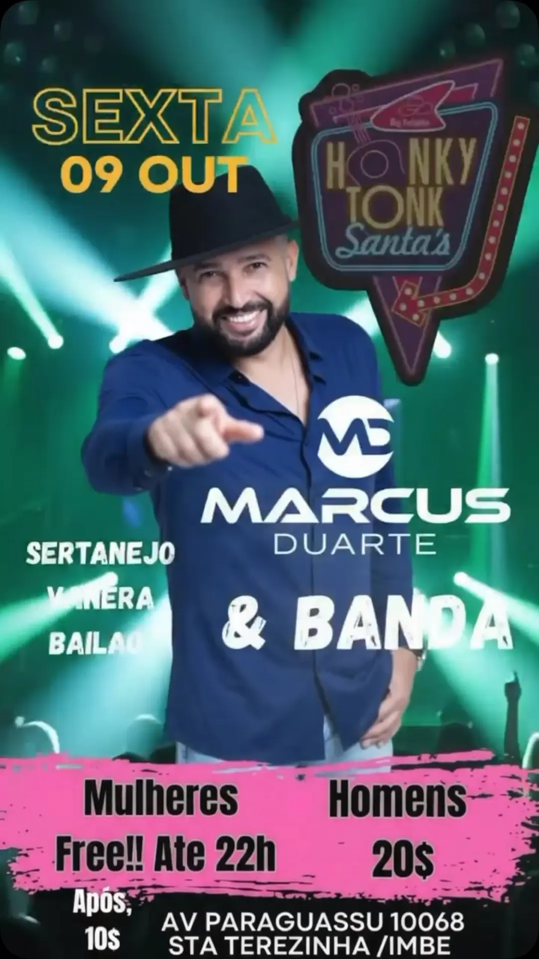 Flyer de Marcus Duarte & Banda