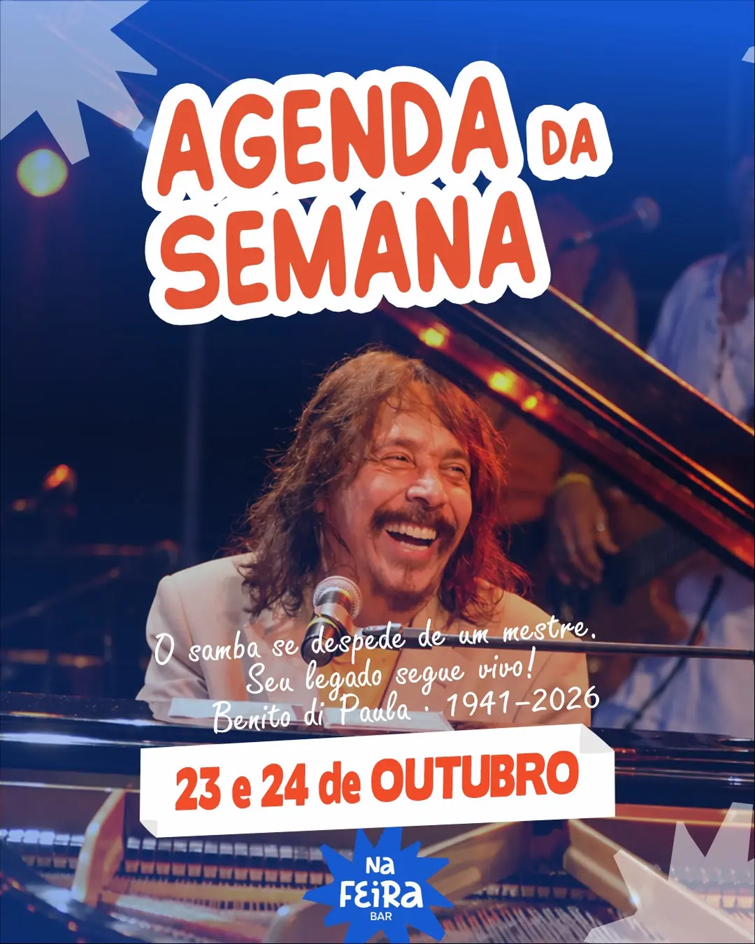 Flyer de Samba do Padrinho e Os Encantados