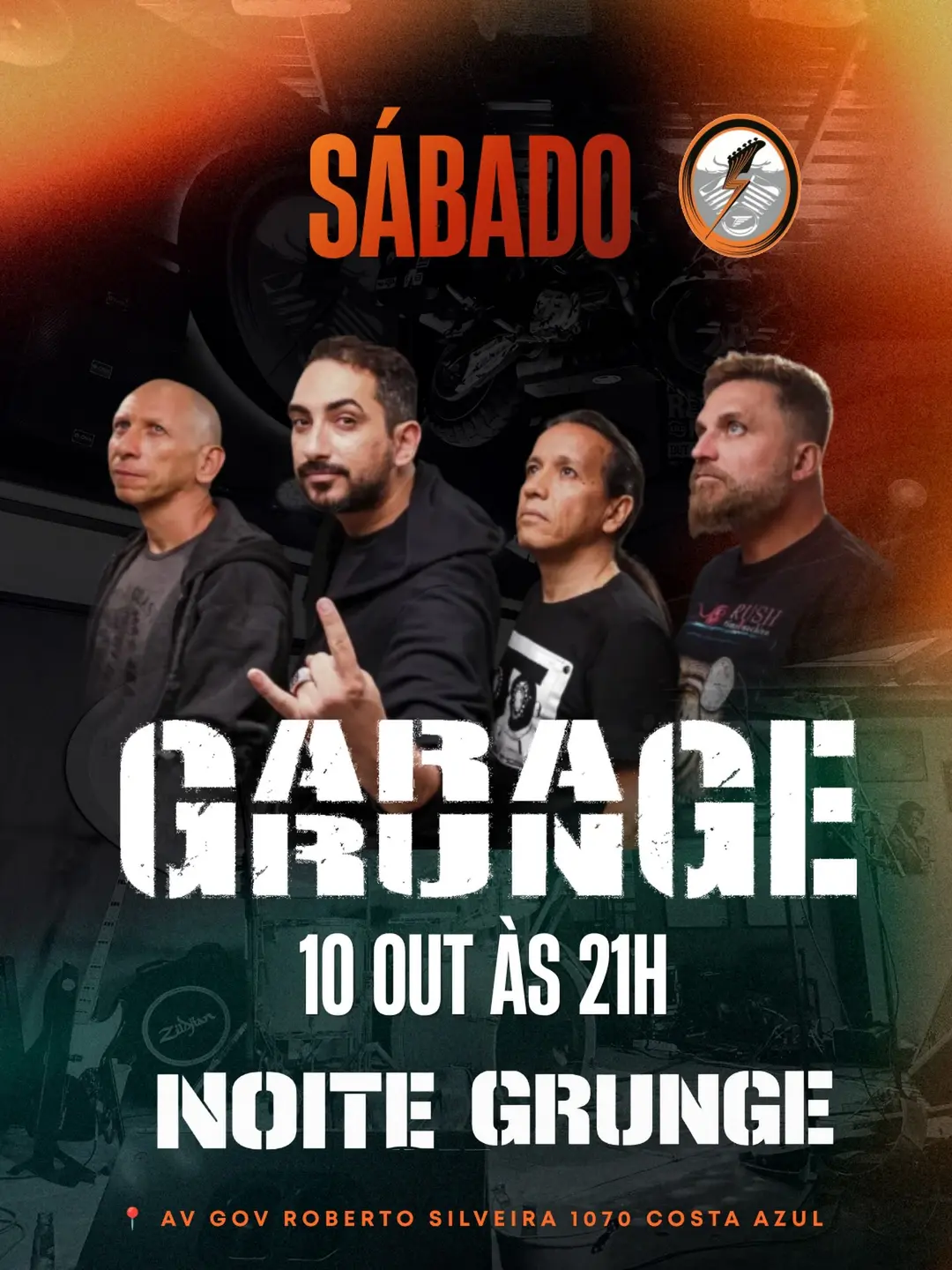 Flyer de Banda Garage Grunge