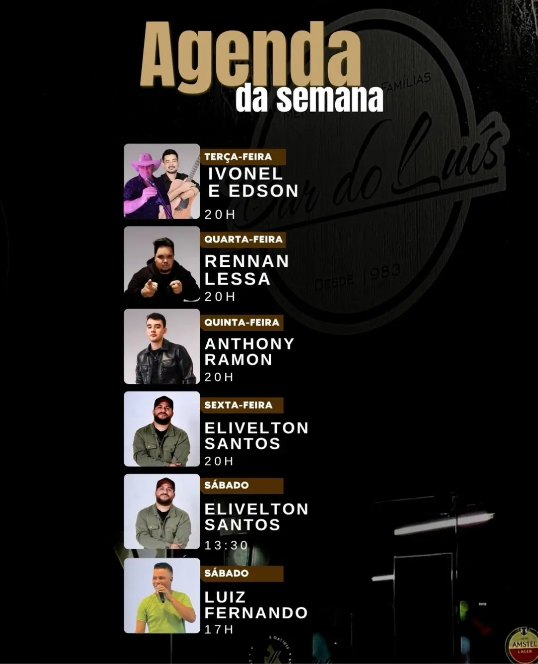 Flyer de Rennan Lessa, Anthony Ramon e mais 3 artistas