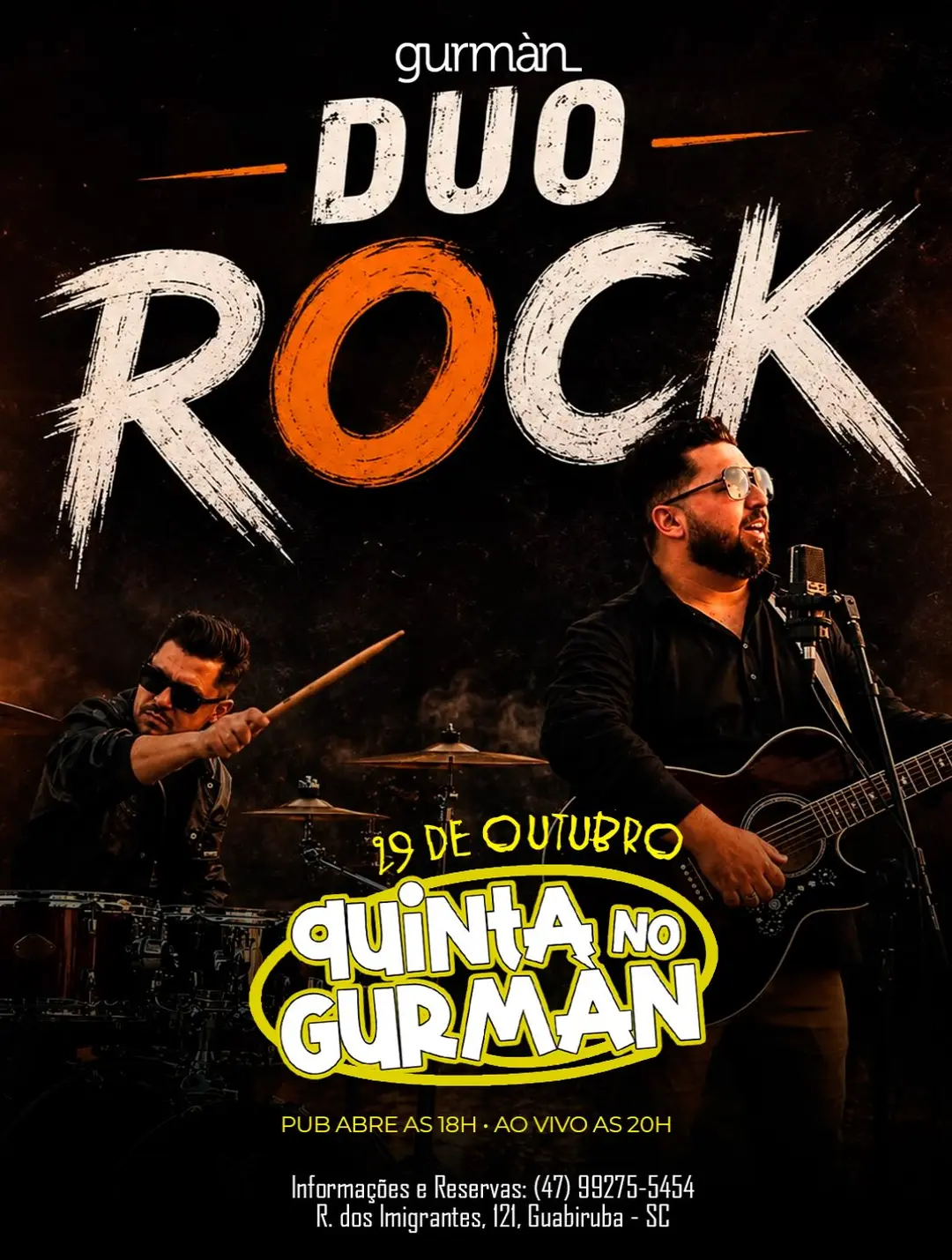 Flyer de Duo Rock