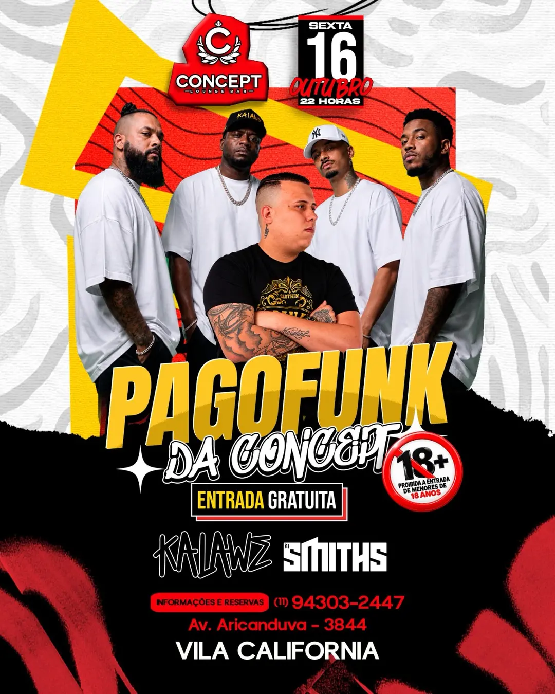 Flyer de Grupo Kalawe e Dh Smiths
