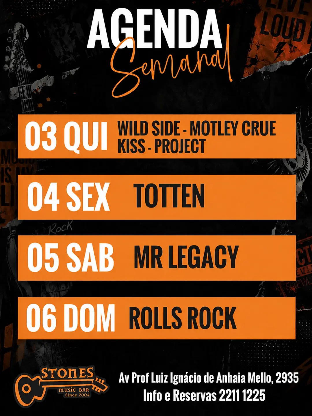 Flyer de Rolls-Rock, Cláudia Quezada Araújo e mais 1 artista