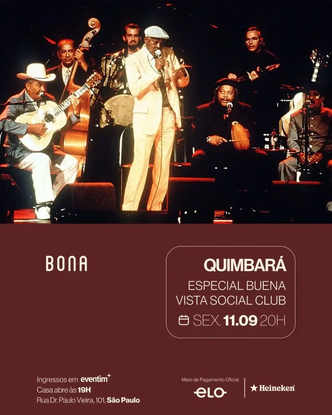 Flyer de Quimbará e Liena Centeno