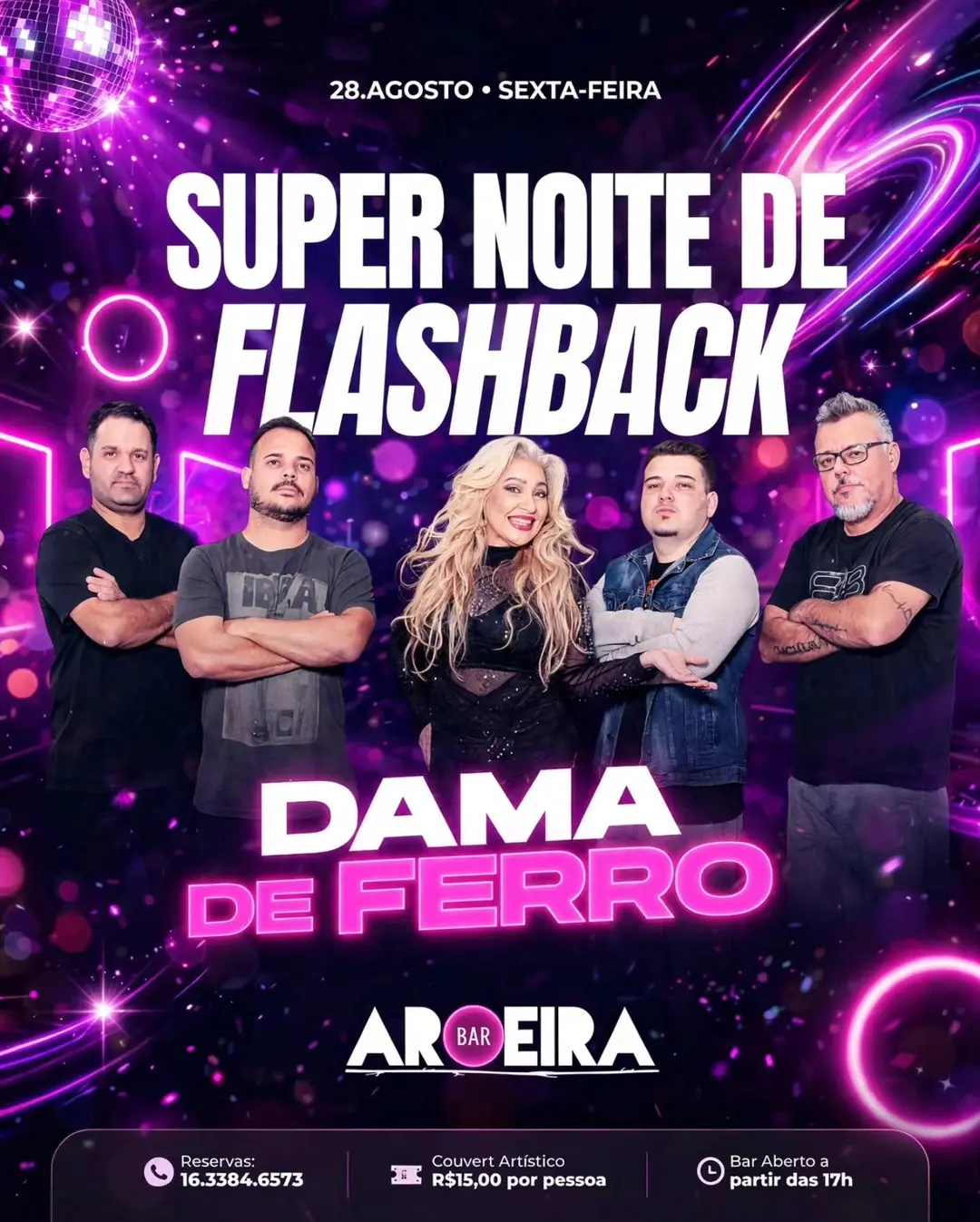 Flyer de Banda Dama de Ferro