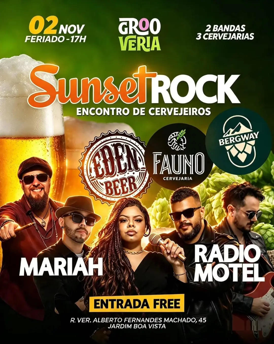Flyer de bandamariahof e banda_radiomotel