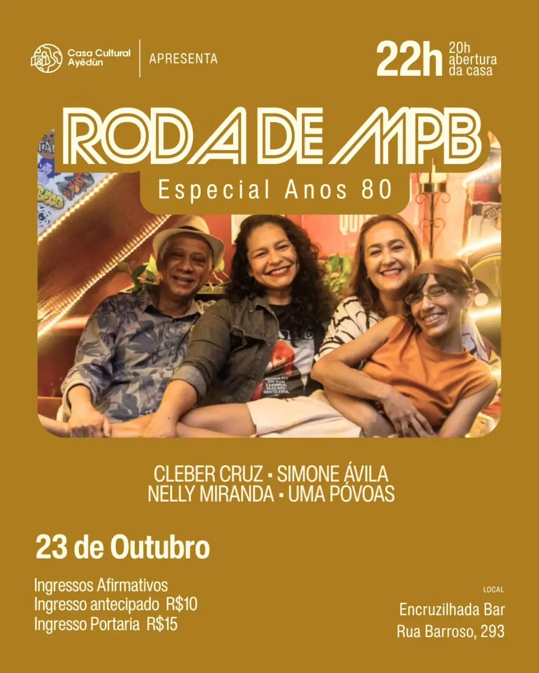 Flyer de Uma Póvoas, Nelly Miranda e mais 4 artistas