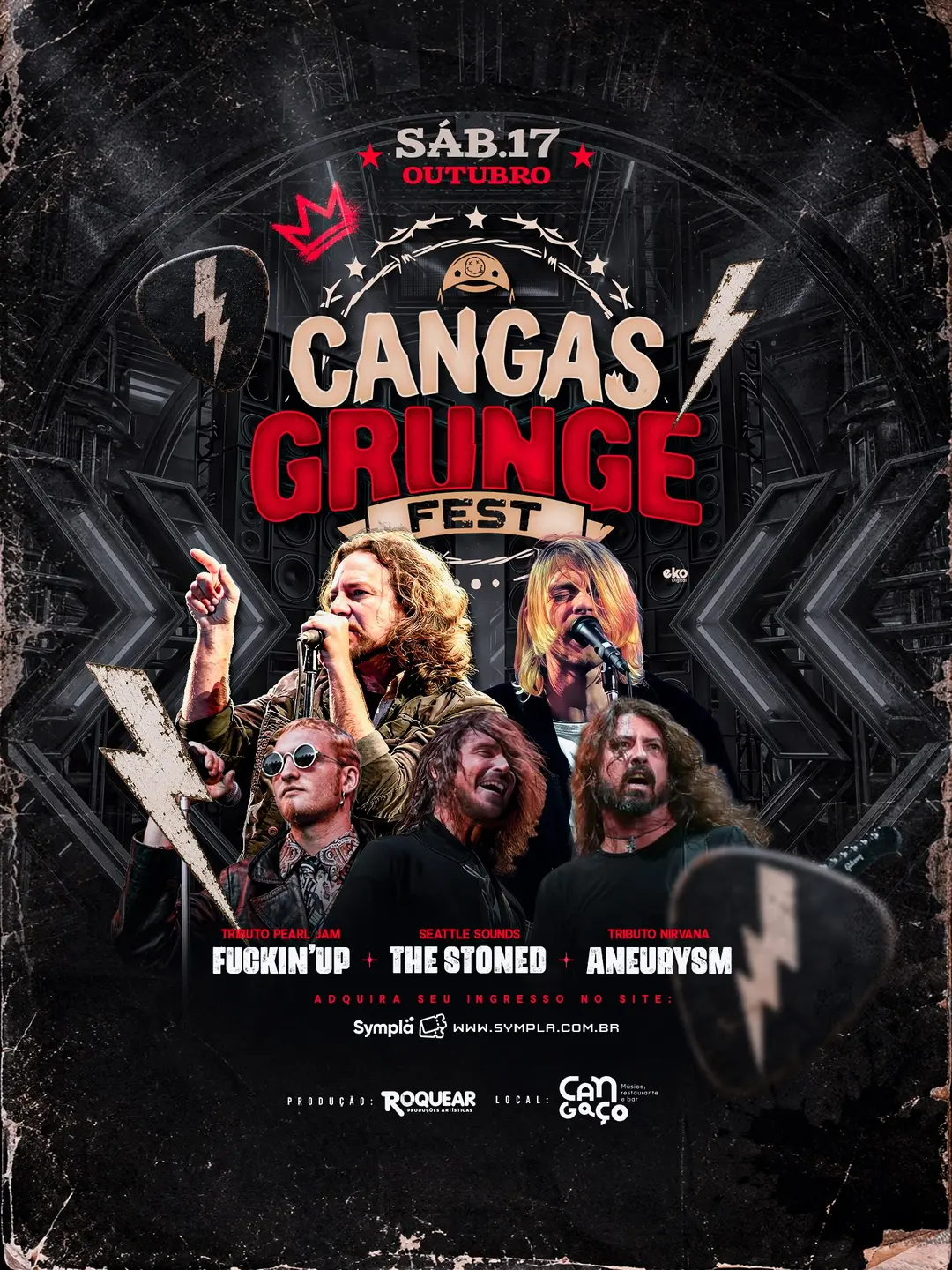 Flyer de FUCKIN’ UP, The Stoned e ANEURYSM