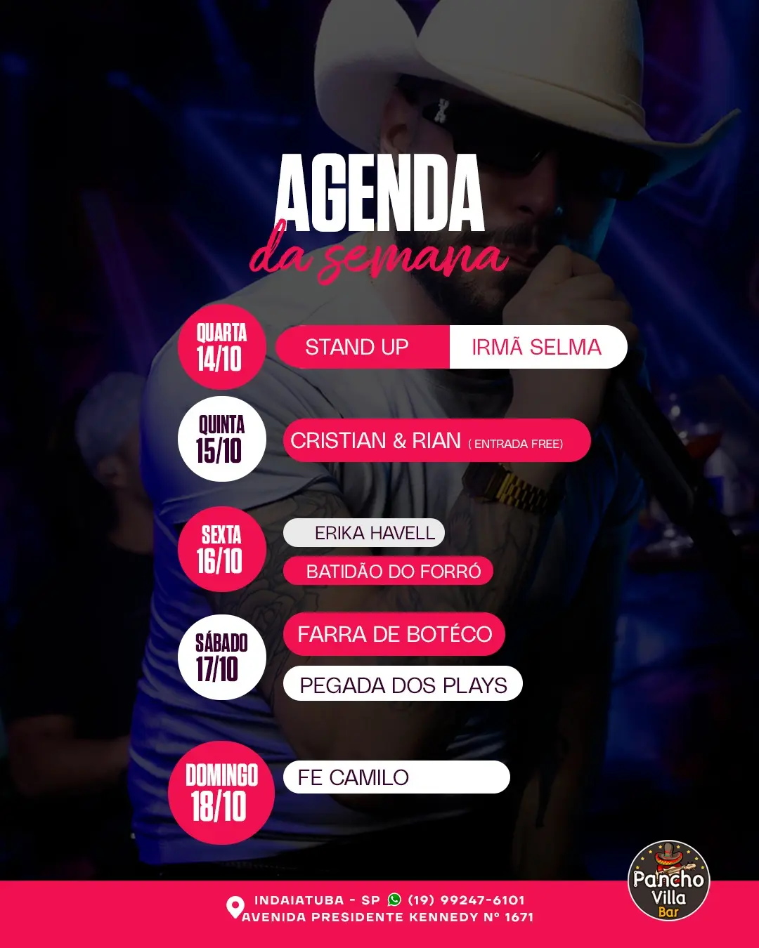 Flyer de Pegada dos Plays e mais 2 artistas