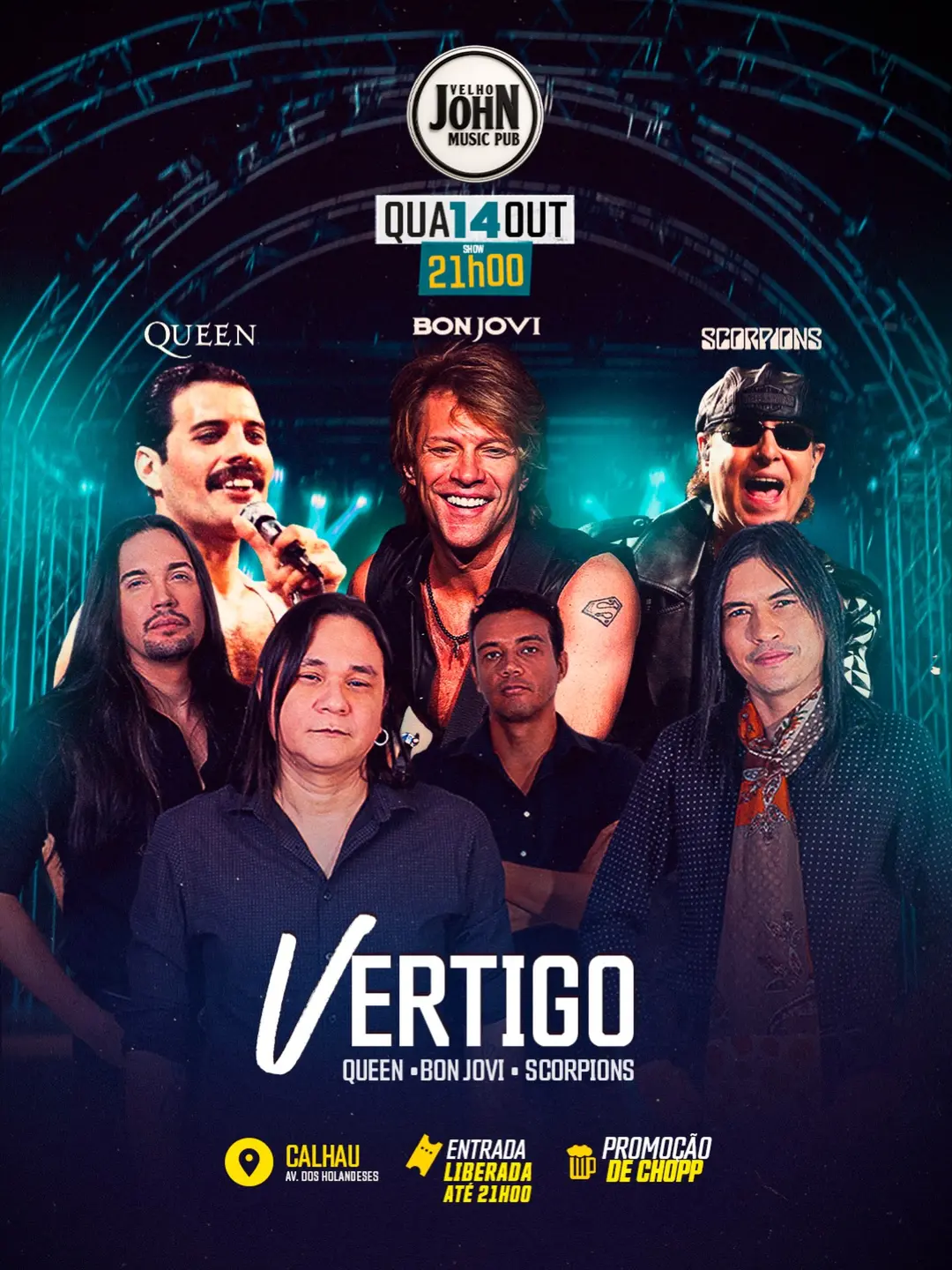 Flyer de Banda Vertigo