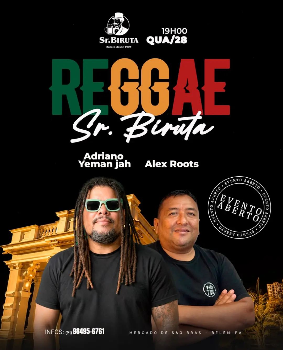 Flyer de Adrianinho e Alex Roots