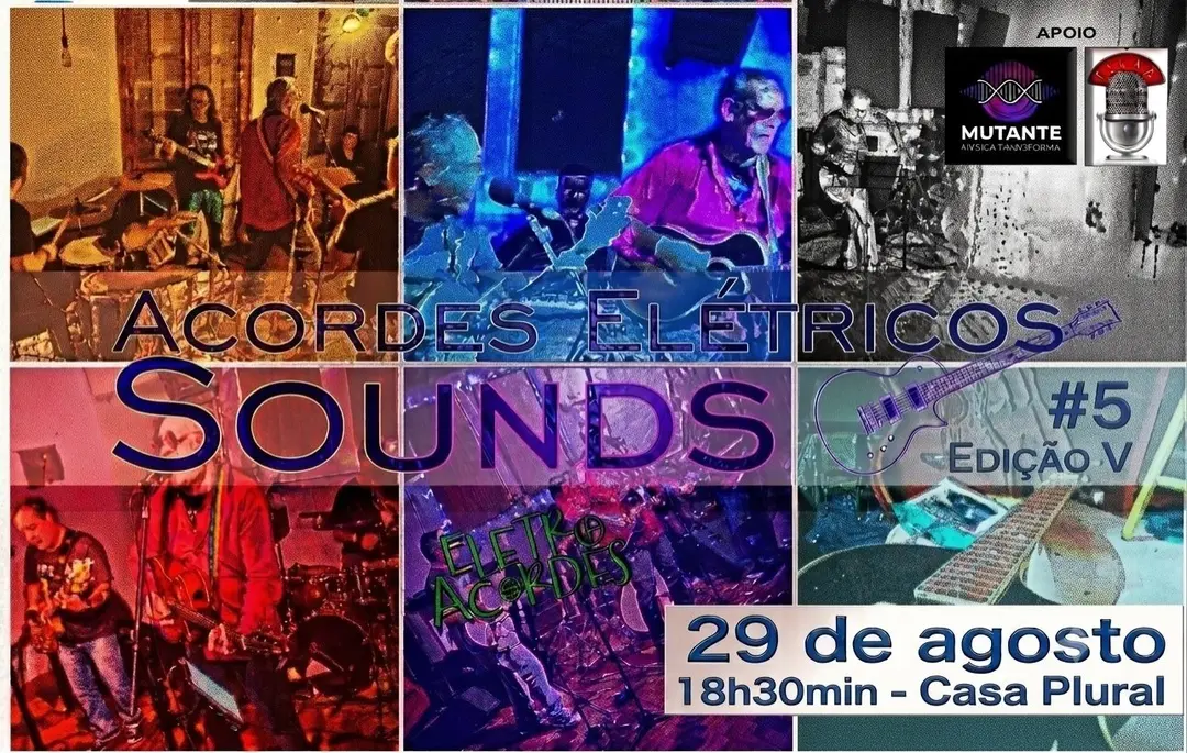 Flyer de Saudades Robson, Eletroacordes e mais 3 artistas