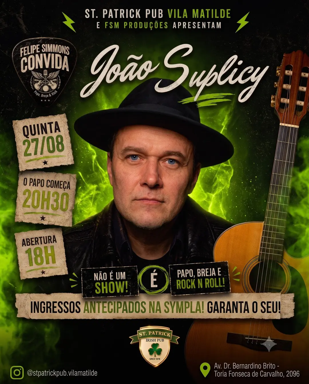 Flyer de Felipe Simmons