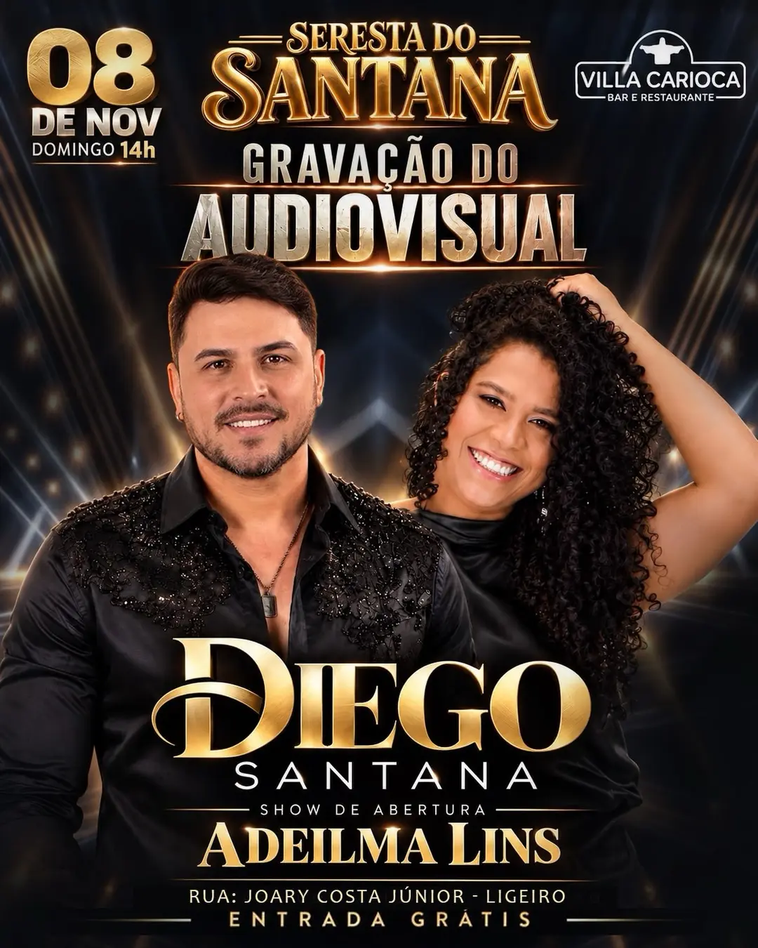 Flyer de Diego Santana