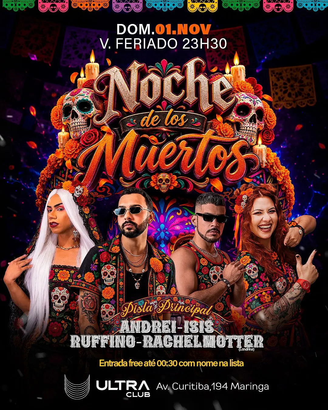 Flyer de Andrei, Jhonatan Ruffino e mais 3 artistas
