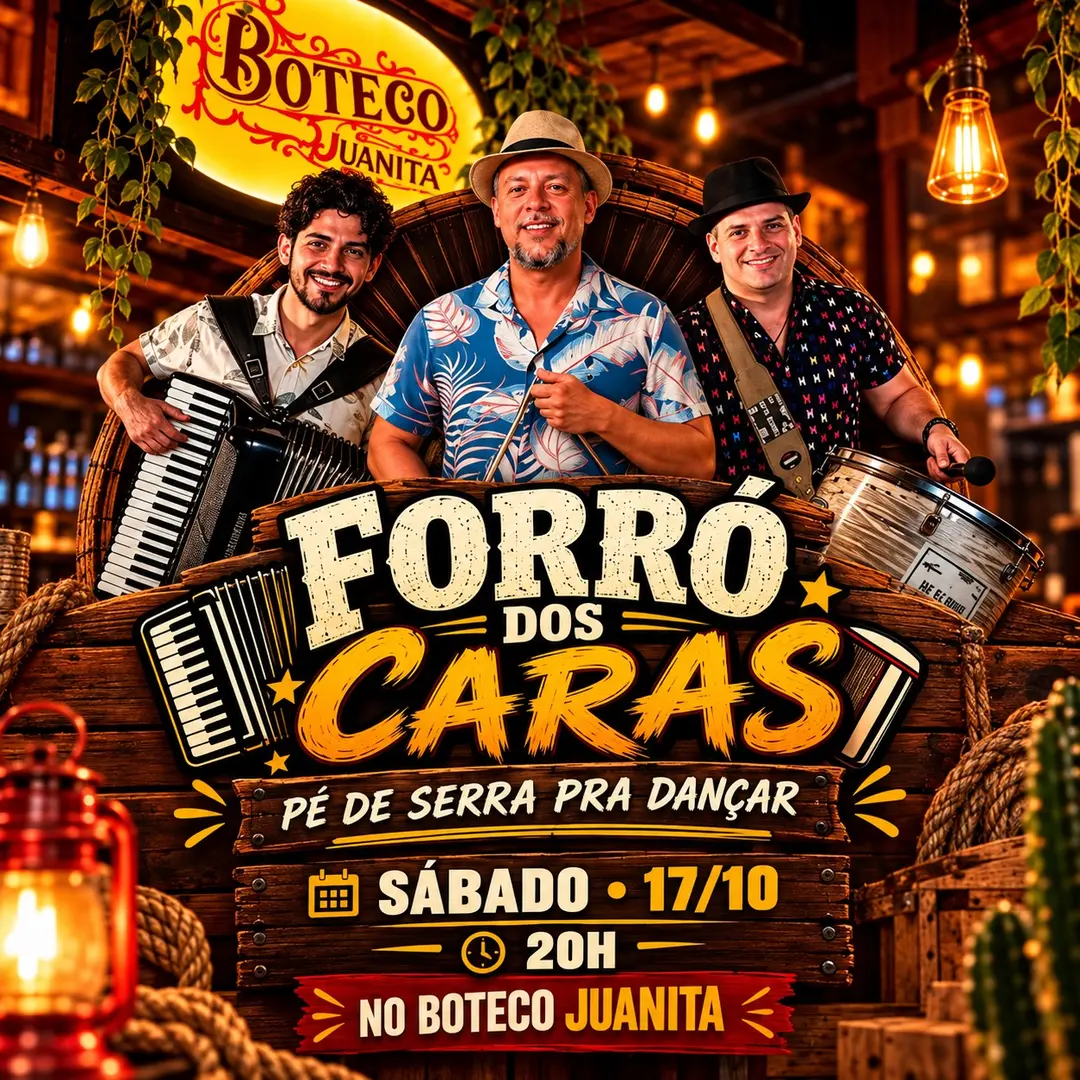 Flyer de Os Caras Músicos e José Brunom S