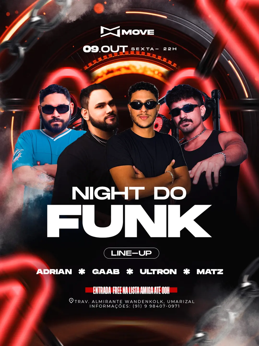 Flyer de Gaab, Matz Dj, Ulttron e adrian_veras
