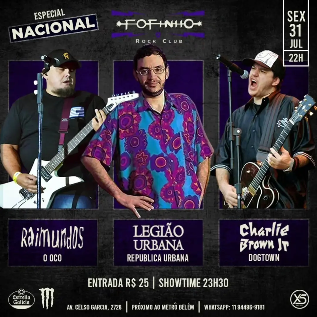 Flyer de O Oco, Republica Urbana e Dog Town