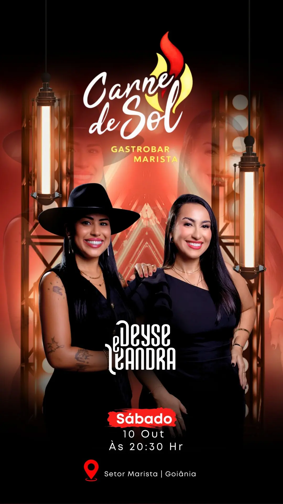 Flyer de Deyse e Leandra