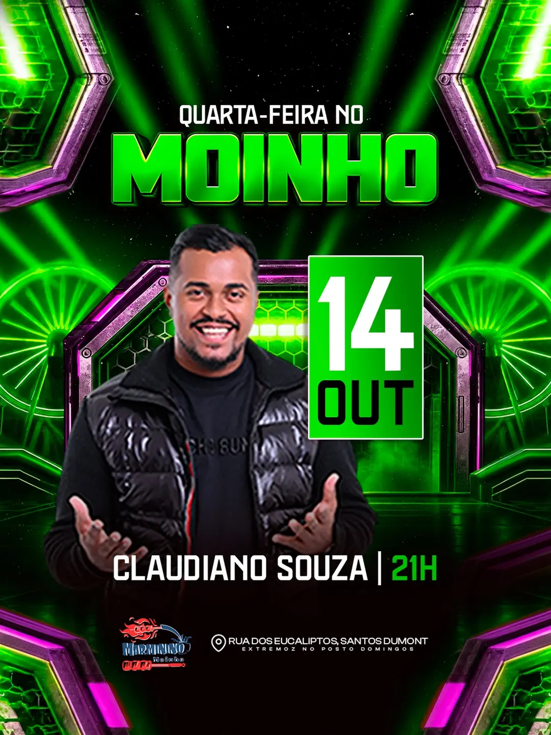 Flyer de Claudiano Souza