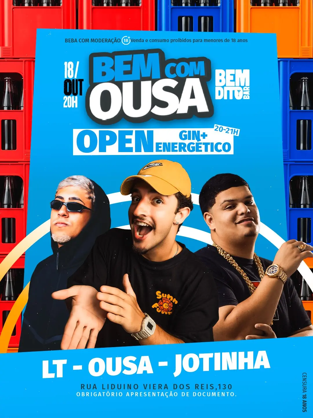 Flyer de Ousa Samba, Jotinha e LT
